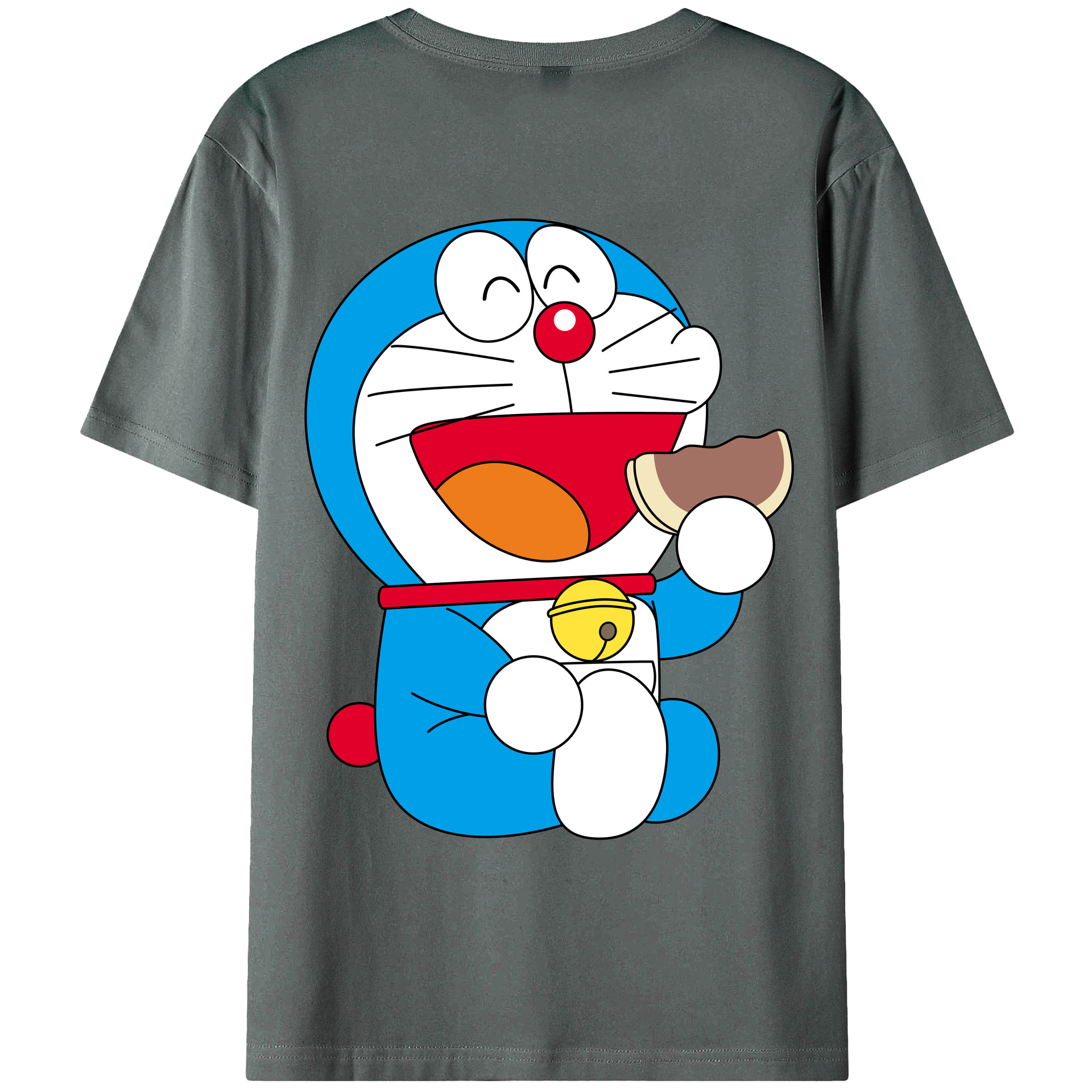 （画像用） ドラえもん Doraemon 綿100％ メンズ半袖Tシャツ（バックプリント） 通気性